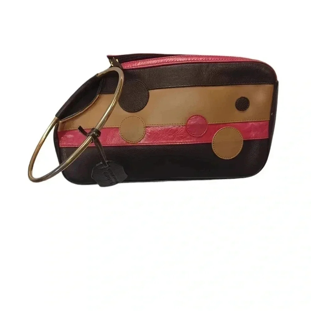 Toledano Brass Ring Genuine  Leather Purse